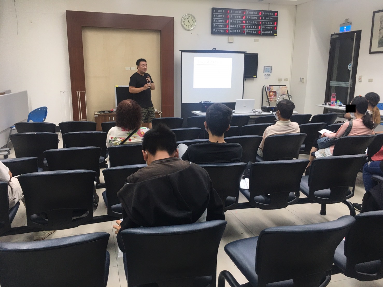 03.觀護佐理員說明執行社會勞動應遵守之規定，及專案訓練相關注意事項。