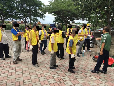 07清潔隊陳隊長於執行勞務前向勞動人做勤前教育