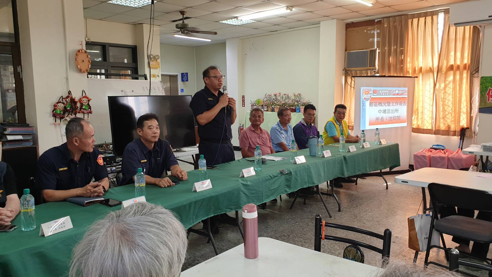 中埔分局中埔派出所日前舉辦社區治安座談會，由所長沈琮閔主持。