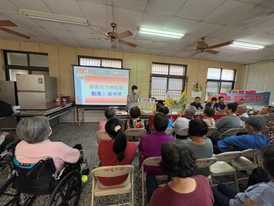 為強化民眾識詐、防詐能力，嘉義地檢署觀護人蔡秀琴日前至番路鄉埔尾社區活動中心進行宣導