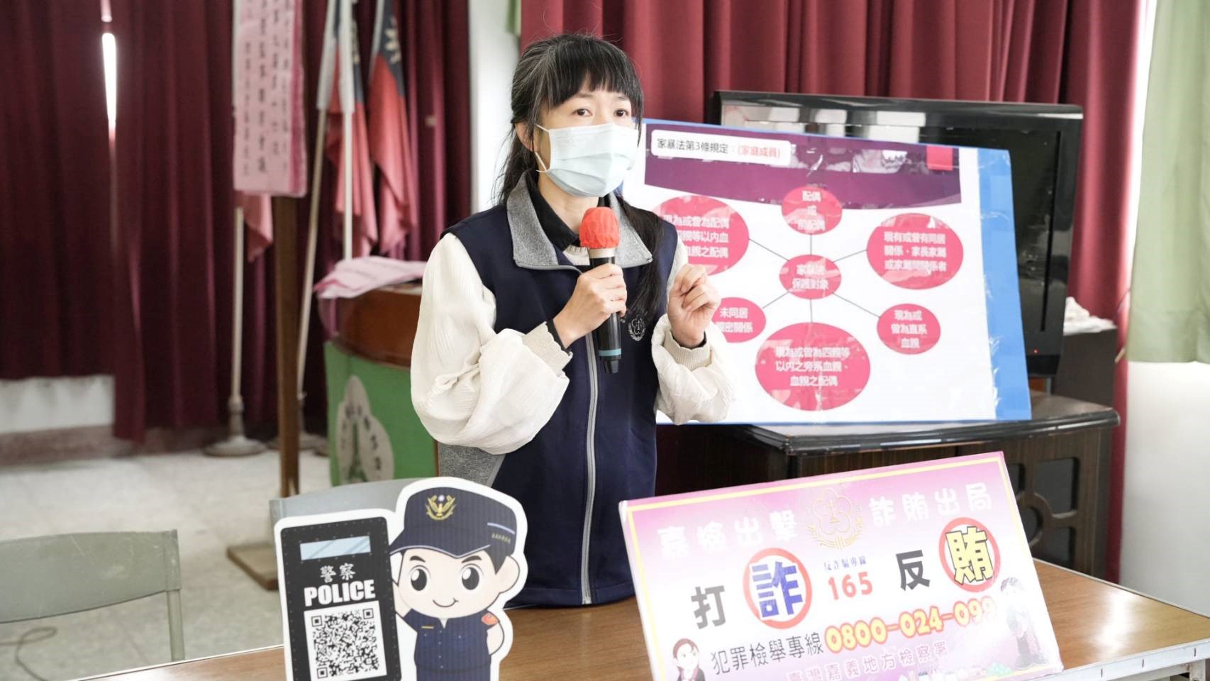 0205-1嘉義地檢署與警方於2月5日深入基層，結合社區治安會議啟動「春節反詐兼反賄」雙重宣導